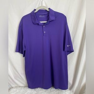 NikeGolf Nike Fit Dry Polo Shirt Purple Short Sleeve Size XL